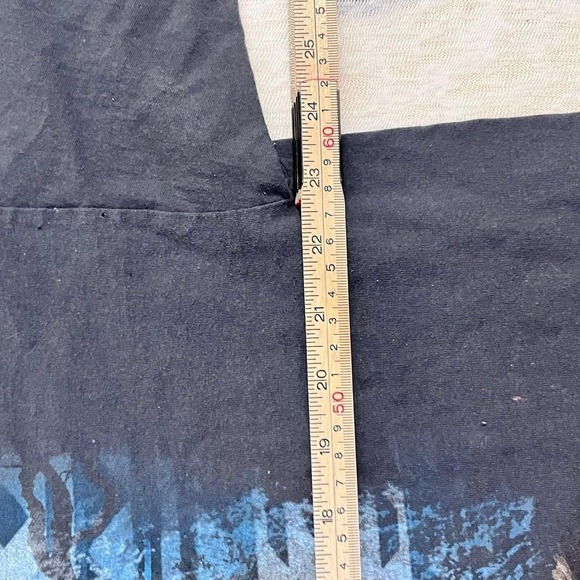 Vintage Wolf Graphic T-Shirt Men's 2XL Moon Wildlife Nature Tee Black FOTL - Picture 6 of 8